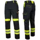 РАБОТЕН ПАНТАЛОН за монтажници, ДЪЛЖИНА ДО ТАЛИЯ, здрави шевове, СВЕТЛООТРАЖИТЕЛ, издръжлив