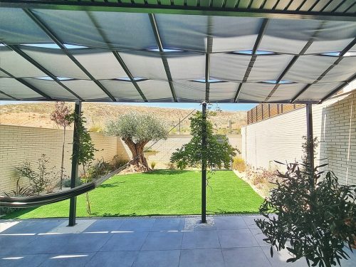  Колан за беседка Sun Shade, плат, 100 х 100 см, сив