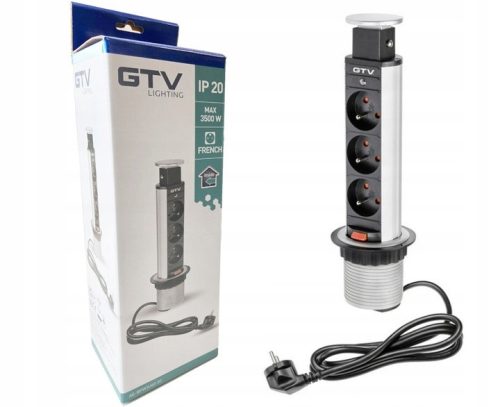  GTV лентов удължителен кабел 1,5 м, 3 бр