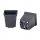  Саксия GardenPlus+ 11 см х 11 х 12 см диаметър 11 см пластмасова черна
