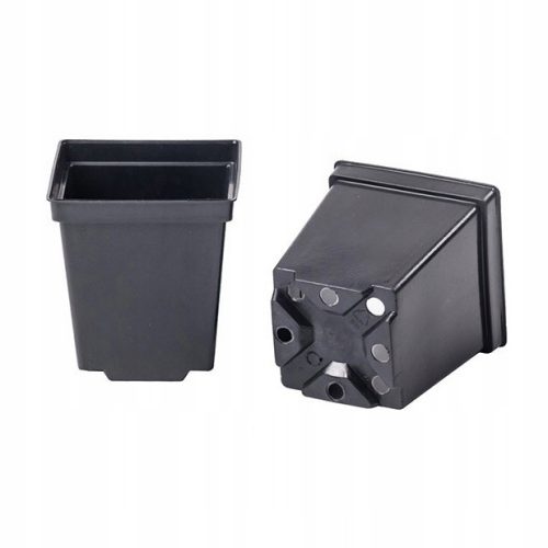  Саксия GardenPlus+ 11 см х 11 х 12 см диаметър 11 см пластмасова черна