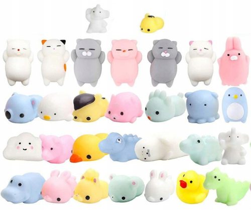 30 бр Kawaii Mochi Mini Animal Relief Squishies