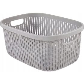    Стоящ кош за пране Keeper 32л, нюанси на сиво и сребристо