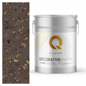   ДЕКОРАТИВНА МАЗИЛКА, ТЪМНО КАФЯВА С ЧЕРНО И ЗЛАТНО СЛЮДА D822 15кг СЛЮДА