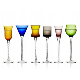   Чаши за вино - Чаши за ликьор за водка Lyngby, декорирани в цвят