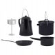  Къмпинг прибори Esschert Design, 4 части, черни, FF215