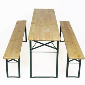   Градинска пейка - Пейка без облегалка, дърво, 220 х 50 см