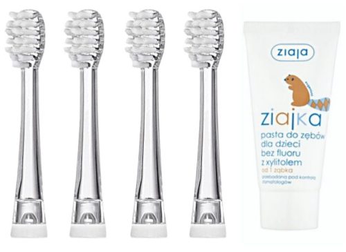  4 x стерилни резервни накрайника за Neno Denti 18-36 + паста за зъби Ziajka