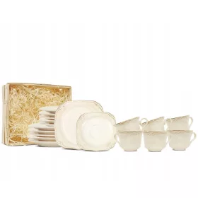   Чаши за кафе - Сервиз за чай и кафе Chodzież DALIA GL05 РОЗОВ 18 бр.