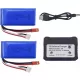  Комплект 2 батерии 7.4 V 1100 mAh Зарядно WLtoys A949, A959, A969, A979, K929