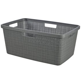    Стоящ кош за пране Curver 46л, нюанси на сиво и сребристо