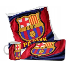    FC BARCELONA КОМПЛЕКТ ЧАША + ВЪЗГЛАВНИЦА + ПОДЛОЖКА ЗА МИШКА + ИМЕ РАЗЛИЧНИ ДИЗАЙНИ