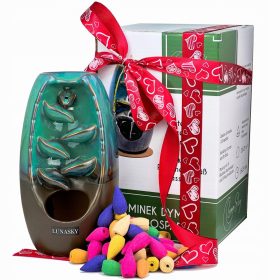   Ароматни пръчици - LUNASKY Ароматизирана горелка за тамян Фитили ПОДАРЪК