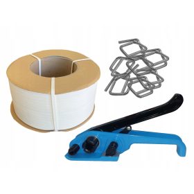   12MM PP ЛЕНТА BANDER PP КОМПЛЕКТ ЗА ОБТЕГАЧ НА МИГАЩИ ПАЛЕТИ