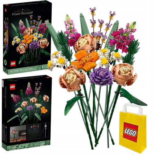  LEGO ICONS 10280 Букет цветя + VP Хартиена торба LEGO 6315792 Средна