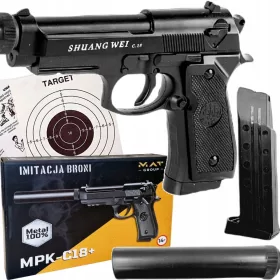    BERETTA C18 ПИСТОЛЕТ С МЕТАЛНА КУЧКА СЪС ЗАГЛУШИТЕЛ