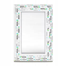   PVC пластмасов типичен прозорец с 2 стъкла бял от ръка 865 x 835