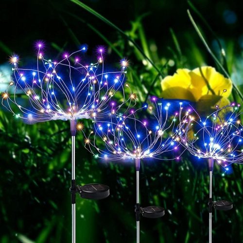  2X СОЛАРНА ЛАМПА ГРАДИНСКА ДЕКОРАЦИЯ ДАНДЕЛЕРИ 90 LED