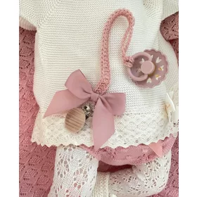    Висулка за залъгалка Mimos, нюанси на розово