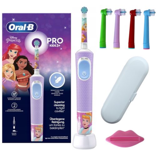  Електрическа четка за зъби Oral-B Vitality PRO D103 Kids 3+ Princess с калъф