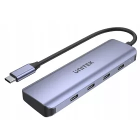    Unitek H1107K хъб USB-C 3.1 към 4x USB-C алуминий