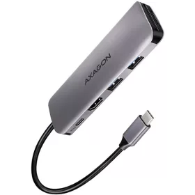    Многофункционален хъб AXAGON, USB 3.2 Gen 1, 2x USB-A, HDMI, SD/microSD, PD 100W