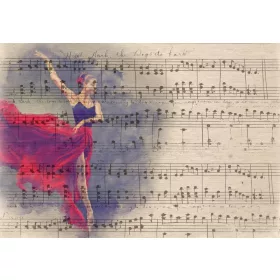   Фототапет ЖЕНА женско лице балерина върху нетъкан текстил + ЛЕПИЛО 368 x 254