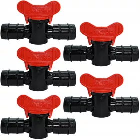    КОМПЛЕКТ: 5x Кран за поливни инсталации, тръбопровод ø25, натискане