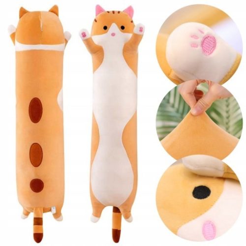  ПЛЮШЕНА ИГРАЧКА MASCOT ДЪЛГА КОТКА CUDDLE SAUGE TOY ВЪЗГЛАВНИЦА ДЕБЕЛА ХУБАВА