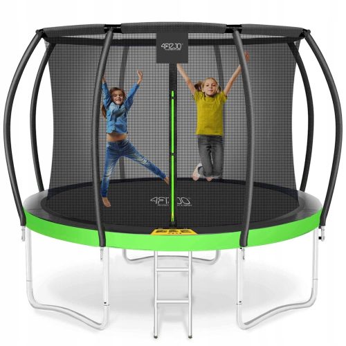 Батут - 4FIZJO Pro TP04 батут с мрежа, 312 см, зелен
