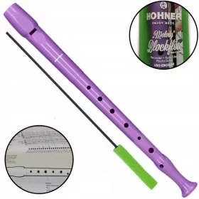    HOHNER 9508 MALVE - ЛАВАНДУЛОВО СОПРАНО РЕКОРДЕР + РУКОВОДСТВО ЗА FIKU MIKU