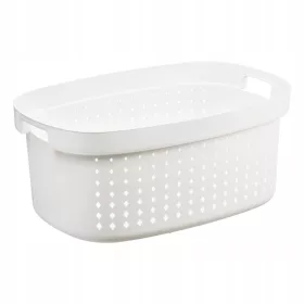    Plast Team 42л свободностоящ кош за пране, бял