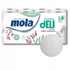   Тоалетна хартия без аромат Mola 16 бр.