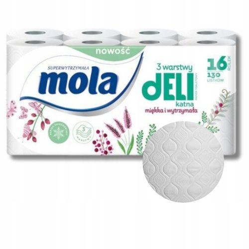 Тоалетна хартия без аромат Mola 16 бр.