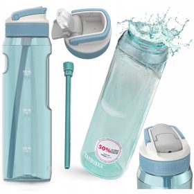    Детска бутилка за вода KAMBUKKA със сламка и накрайник Бутилка за вода 1L