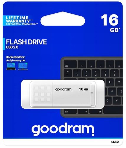  GOODRAM UME2-0160W0R11 флешка 16 GB USB 2.0 бяла
