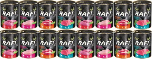  Котешка храна Rafi Cat 400гр, микс от вкусове, 16 бр
