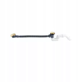   Сифон за вана ЗА ВАНА GOLDEN AUTOMATIC С КЛИК КЛАК ТАПА И ПРЕЛЕВНИК + Уплътнение за ISI Cream сифон за крем глава