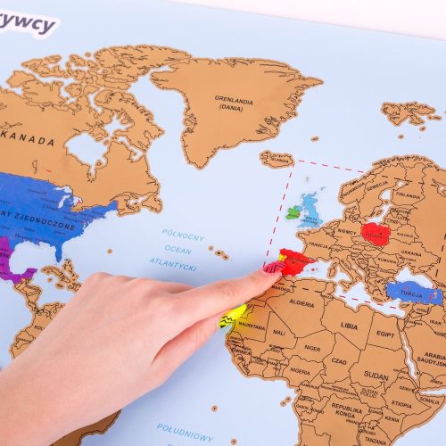 Забавен предмет - Карта на изследователя World Scratch Card Подарък за пътник
