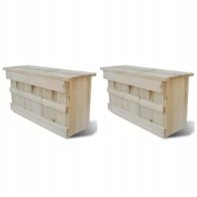    vidaXL Къщи за врабчета 2 бр. 44x15,5x21,5 см дърво