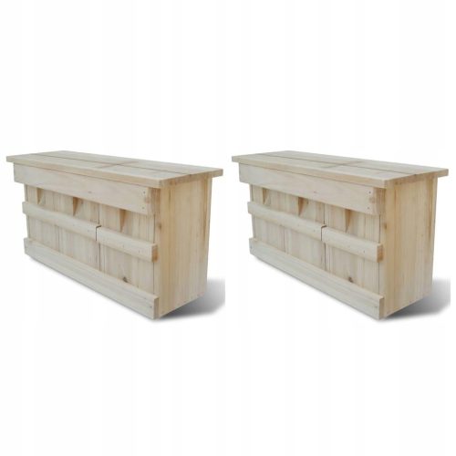  vidaXL Къщи за врабчета 2 бр. 44x15,5x21,5 см дърво