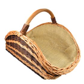    Бежова, многоцветна дървена кошница от ракита