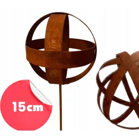    Рустик топка за декорация 15см декорация за градинска саксия + прът