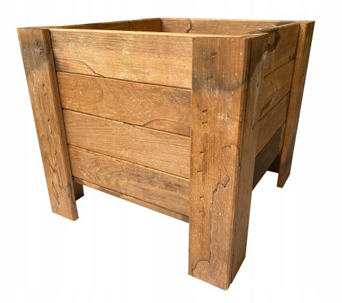  Дървена саксия Outlet 30 cm x 30 x 30 cm дървени нюанси на кафяво и бежово