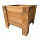 Дървена саксия Outlet 30 cm x 30 x 30 cm дървени нюанси на кафяво и бежово