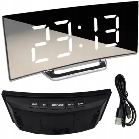    Будилник CoolStaff, черен, сребрист, 17 см