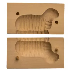   Форма за агне Форма за масло АГНЕ 7 х 13см + Нож дървен нож за намазване с масло и мас