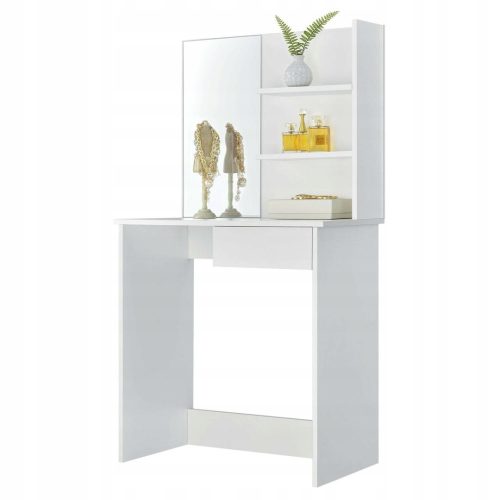  Тоалетка ModernHome бял гланц 75 x 141 x 40 см
