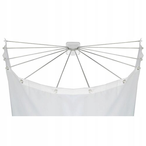 Корниз за душ кабина - Душ прът Wenko arc 72-96 x 10 mm Бял