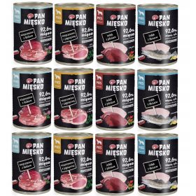    Кучешка храна микс от вкусове Pan Mięsko 12x400гр